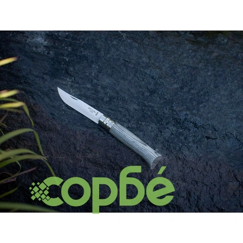 Сгъваем нож Opinel №8 Grey Laminated Birch, острие 8.5 см ➤ топ цена ➤ sorbe.bg