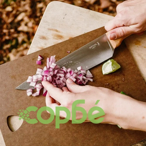 Комплект 5 кухненски ножа Opinel Parallele - Bread, с дървена стойка ➤ топ цена ➤ sorbe.bg