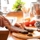 Комплект 5 кухненски ножа Opinel Parallele - Bread, с дървена стойка