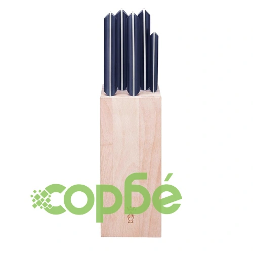 Комплект 5 кухненски ножа Opinel Intempora с дървена стойка ➤ топ цена ➤ sorbe.bg