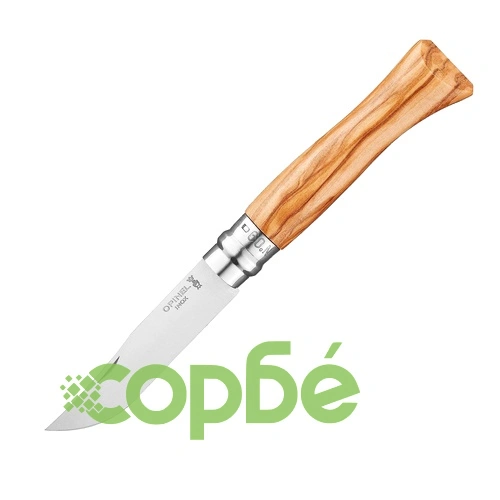 Сгъваем нож Opinel Luxe Olive Wood №9, острие 9 см ➤ топ цена ➤ sorbe.bg