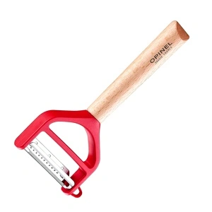 Белачка с дървена дръжка Opinel T-Duo, червена