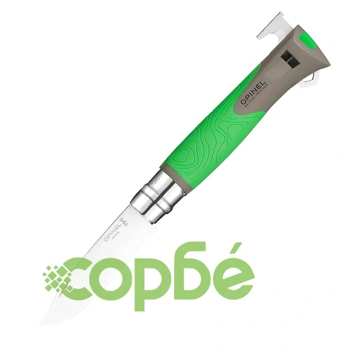 Сгъваем нож Opinel Explore №12, острие 10 см, зелена дръжка ➤ топ цена ➤ sorbe.bg