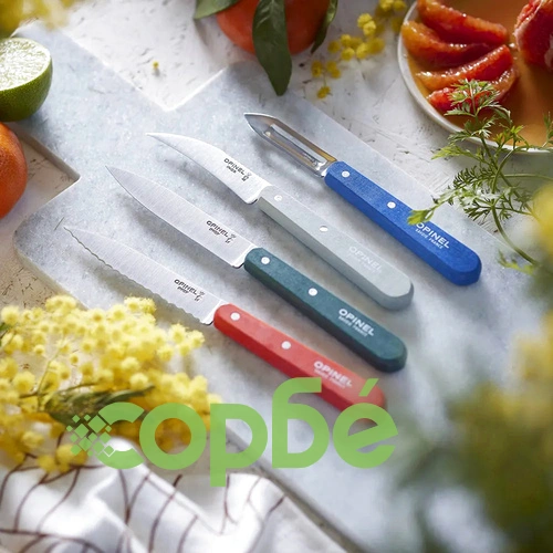 Комплект кухненски ножове и белачка Opinel Les Essentiels - Primo Set ➤ топ цена ➤ sorbe.bg