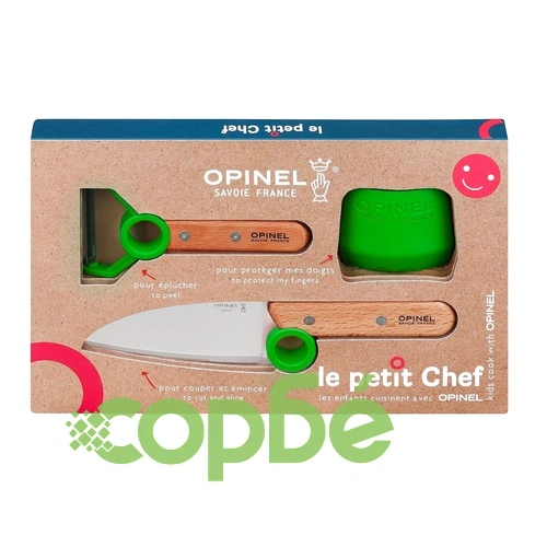Детски комплект Opinel Le Petit Chef, зелен ➤ топ цена ➤ sorbe.bg