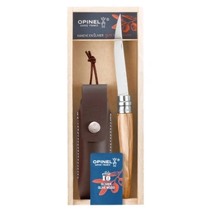 Сгъваем нож New Opinel N°10 Les Effiles + кожен калъф