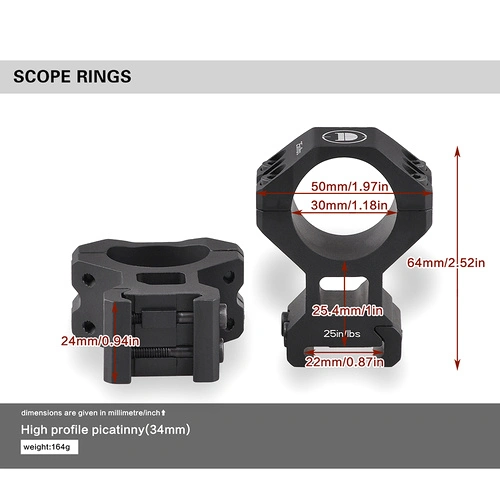Висок крепеж 30mm за Picatinny база Discovery Optics 220801 ➤ топ цена ➤ sorbe.bg