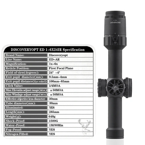 Оптика Discovery Optics 1-6x24IR FPP ➤ топ цена ➤ sorbe.bg
