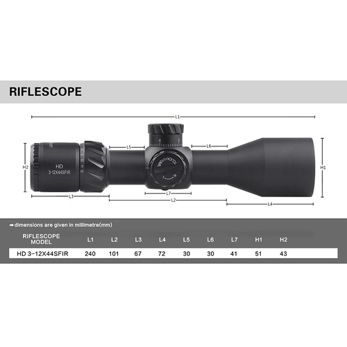 Оптика Discovery Optics HD 3-12X44SFIR FFP ➤ топ цена ➤ sorbe.bg