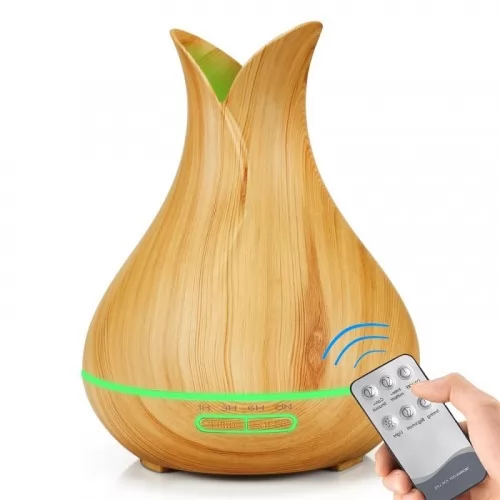 Овлажнител и ароматизатор 400ml капацитет, без тампон, с таймер, LED осветление и дистанционно управление  ➤ топ цена ➤ sorbe.bg