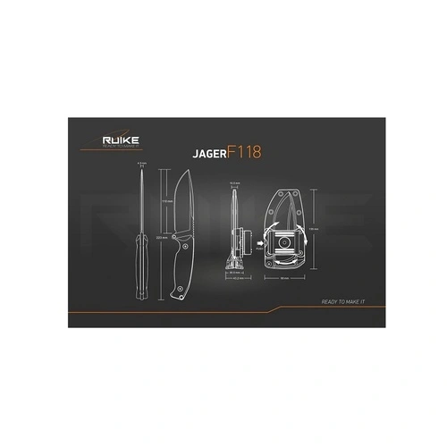 Ловен нож Ruike Jager F118-G 14C28N острие и многопозиционна кания ➤ топ цена ➤ sorbe.bg