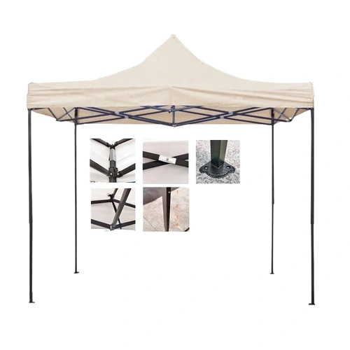Градинска шатра Tent Pro тип хармоника 3х3, бежова ➤ топ цена ➤ sorbe.bg