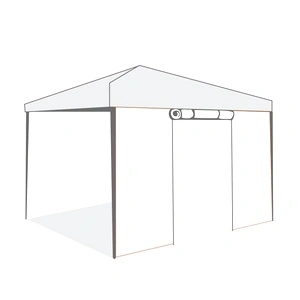Страница за шатра 3х3 Tent Pro с врата с цип бяла