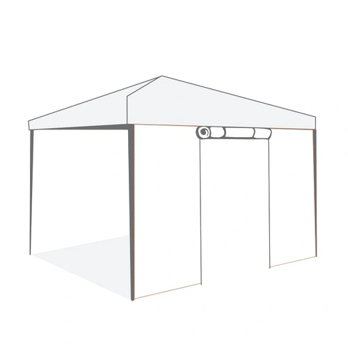 Страница за шатра Tent Pro 3х3 с врата с цип бяла ➤ топ цена ➤ sorbe.bg