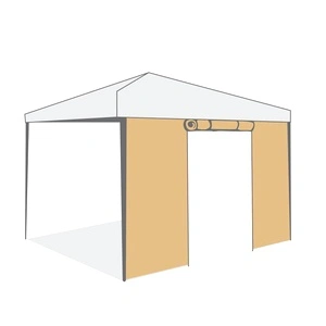 Страница за шатра 3х3 Tent Pro с врата с цип бежова