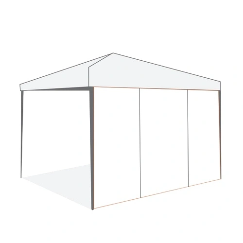 Страница за шатра Tent Pro 3х3 с врата с цип бяла ➤ топ цена ➤ sorbe.bg