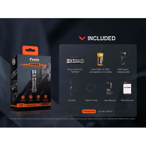 Фенер Fenix E18R V2.0 ➤ топ цена ➤ sorbe.bg