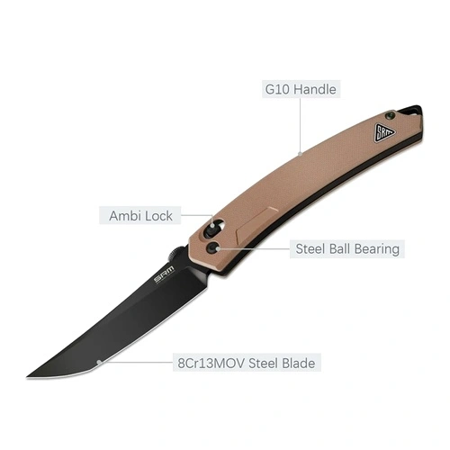 Сгъваем нож SRM 9211B-GW - дръжка от G10 и 8Cr13MoV стомана ➤ топ цена ➤ sorbe.bg