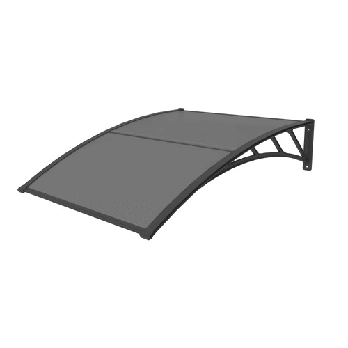 Навес за врата, прозорец, черен, 120x120 см, поликарбонат ➤ топ цена ➤ sorbe.bg