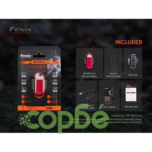 Велосипеден фар и стоп Fenix BC30R LED + Fenix BC05R V2.0 – ПОДАРЪЧЕН КОМПЛЕКТ ➤ топ цена ➤ sorbe.bg