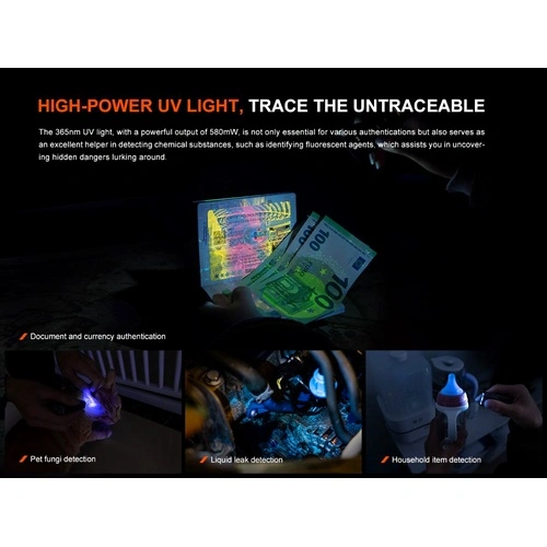 Фенер Fenix E06R за ключодържател - бял ➤ топ цена ➤ sorbe.bg