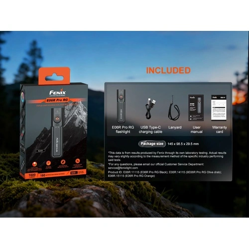 Фенер Fenix E06R Pro RG LED - черен ➤ топ цена ➤ sorbe.bg