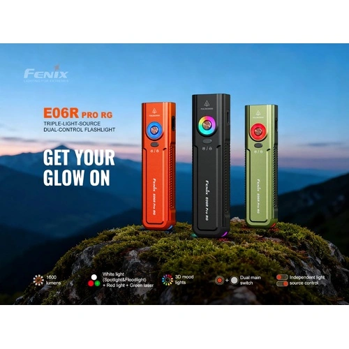 Фенер Fenix E06R Pro RG LED - зелен ➤ топ цена ➤ sorbe.bg