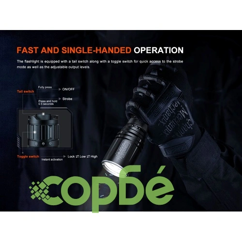 Фенер Fenix TK30R, 1500 м далекобойност, бял лазер, компактен размер  ➤ топ цена ➤ sorbe.bg