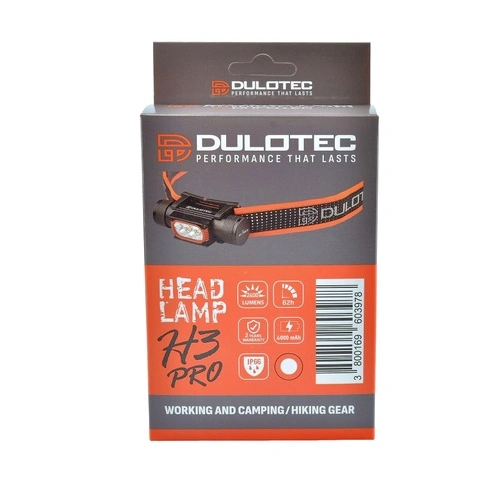 Мощен челник Dulotec H3 Pro + батерия 4000 mAh, бяла светлина до 2400 лумена ➤ топ цена ➤ sorbe.bg