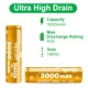 Батерия ултра високоразрядна Vapcell 18650 U30 3000mAh 30A