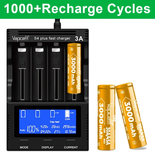 Батерия ултра високоразрядна Vapcell 18650 U30 3000mAh 30A ➤ топ цена ➤ sorbe.bg