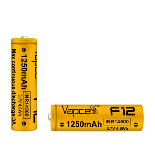 Батерия Vapcell 14500 F12 1250mAh 3A с изпъкнал плюс ➤ топ цена ➤ sorbe.bg