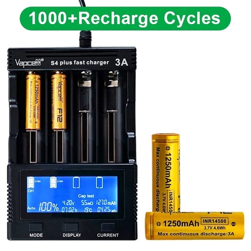 Батерия Vapcell 14500 F12 1250mAh 3A с изпъкнал плюс ➤ топ цена ➤ sorbe.bg