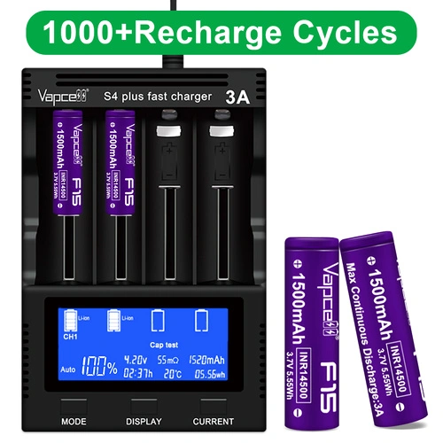 Батерия Vapcell 14500 F15 1500mAh 3A ➤ топ цена ➤ sorbe.bg