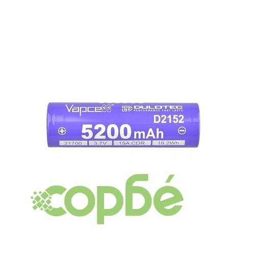 Батерия Vapcell Dulotec 21700 5200mAh 15A - D2152 ➤ топ цена ➤ sorbe.bg