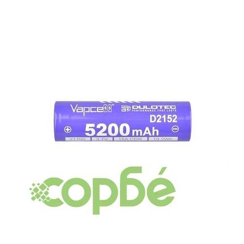Батерия Vapcell Dulotec 21700 5200mAh 15A - D2152 ➤ топ цена ➤ sorbe.bg