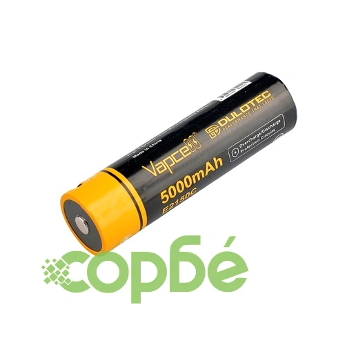 Батерия Vapcell Dulotec 21700 5000mAh 10A - E2150C със защита и USB-C зареждане ➤ топ цена ➤ sorbe.bg