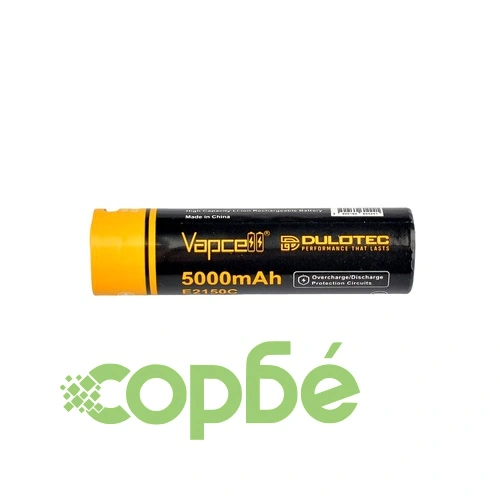 Батерия Vapcell Dulotec 21700 5000mAh 10A - E2150C със защита и USB-C зареждане ➤ топ цена ➤ sorbe.bg