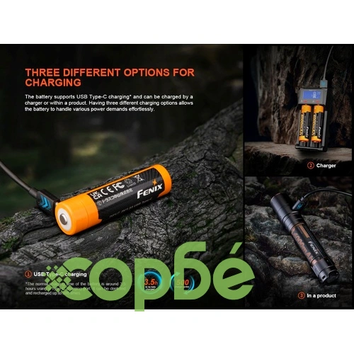 Батерия Fenix ARB-L18-4000U - 18650 4000mAh ➤ топ цена ➤ sorbe.bg