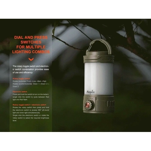 Къмпинг лампа Fenix CL26R PRO LED - сив камуфлаж ➤ топ цена ➤ sorbe.bg