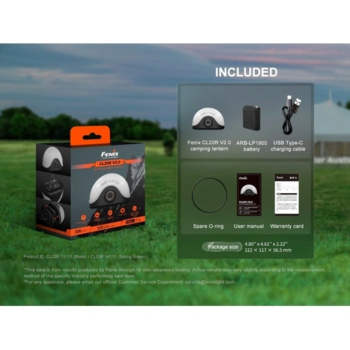 Къмпинг лампа Fenix CL20R V2.0 LED - зелена ➤ топ цена ➤ sorbe.bg