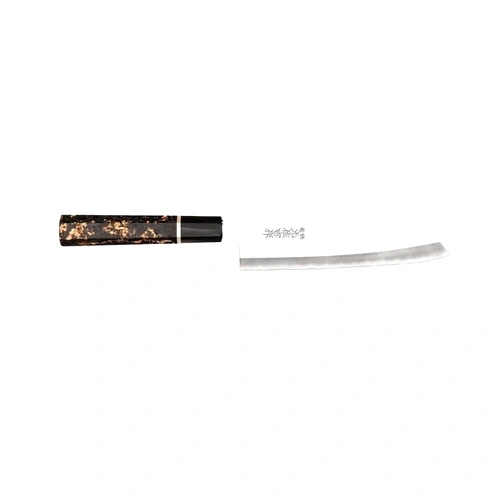Кухненски нож Yoshida Hamono ZDP-189 Santoku Silver Gold Carbon 180mm ➤ топ цена ➤ sorbe.bg