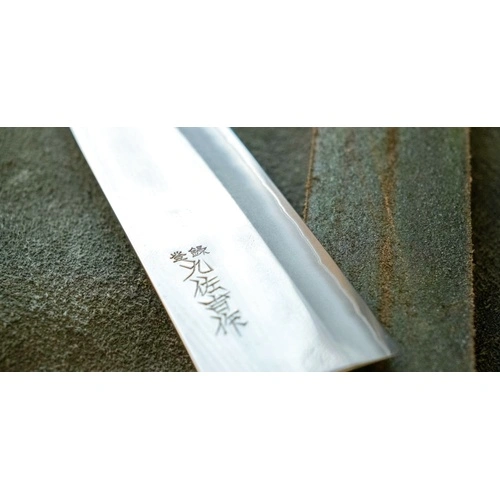 Кухненски нож Yoshida Hamono ZDP-189 Santoku Silver Gold Carbon 180mm ➤ топ цена ➤ sorbe.bg