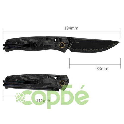 Сгъваем нож SRM Medal 255L-FB2 - дръжка от карбон и ламинирана 140Cr стомана ➤ топ цена ➤ sorbe.bg