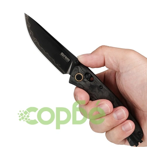 Сгъваем нож SRM Medal 255L-FB2 - дръжка от карбон и ламинирана 140Cr стомана ➤ топ цена ➤ sorbe.bg