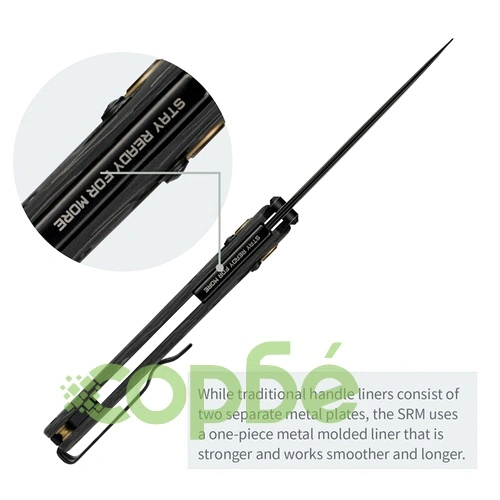 Сгъваем нож SRM Medal 255L-FB2 - дръжка от карбон и ламинирана 140Cr стомана ➤ топ цена ➤ sorbe.bg