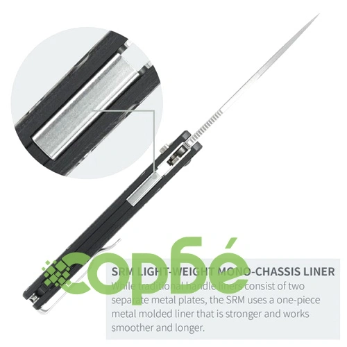 Сгъваем нож SRM 221X-GB - дръжка от G10 и 14C28N стомана ➤ топ цена ➤ sorbe.bg