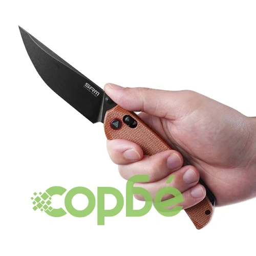 Сгъваем нож SRM 411L-MN Asika - дръжка от micarta и 14C28N стомана ➤ топ цена ➤ sorbe.bg