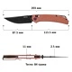 Сгъваем нож SRM 411L-MN Asika - дръжка от micarta и 14C28N стомана