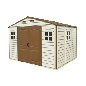 Градинска барака DuraMax WoodSide - винил с подсилена метална конструкция, 325 x 247 x 233 cm